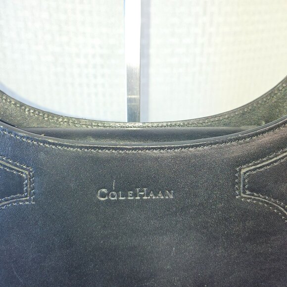 Cole Haan Black Leather Shoulder Bag With Adjustable Strap - Picture 2 of 9